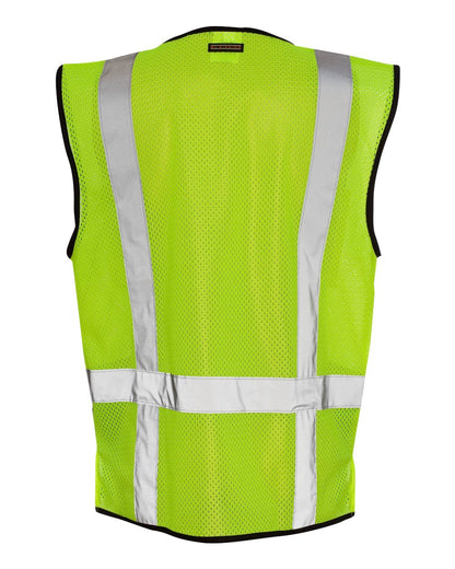 Kishigo Unisex Black Bottom Mesh Class 2 Vest 1509 #color_Lime