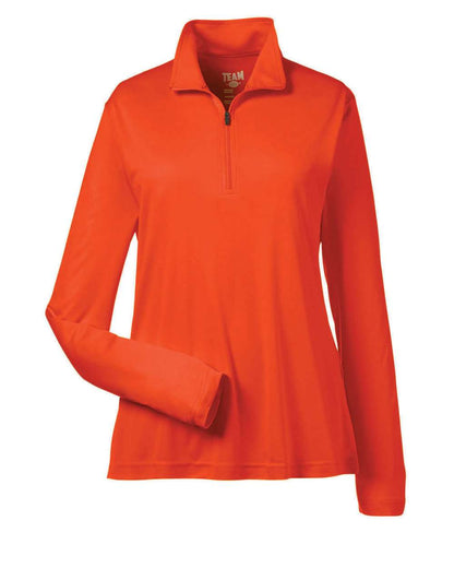 Team 365 Women's Zone Performance Quarter-Zip Pullover TT31W #color_Sport Orange