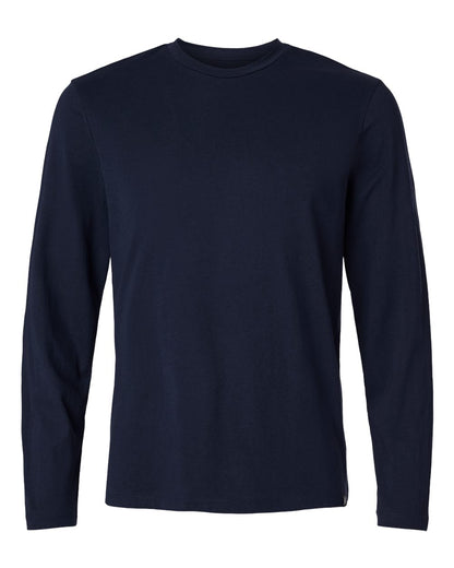 Jaanuu Men's RegenX Cotton Underscrub Long Sleeve T-Shirt M30002U #color_Midnight Navy