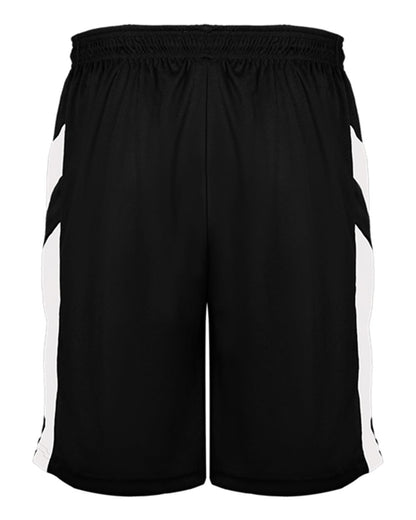 Alleson Athletic Youth B-Pivot Rev. Shorts 2266 #color_Black/ White