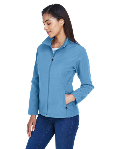Team 365 Women's Leader Soft Shell Jacket TT80W #colormdl_Sport Light Blue