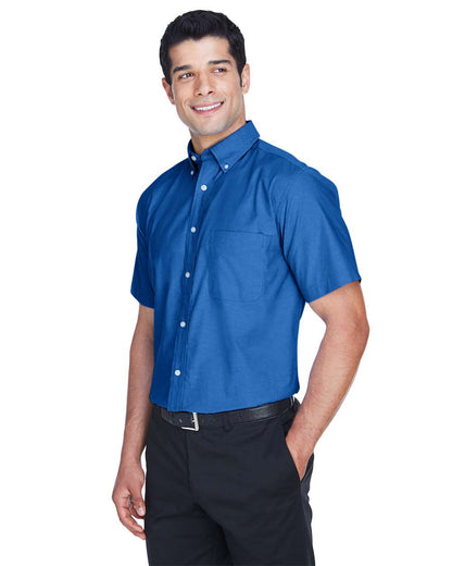 Harriton Men's Oxford Short Sleeve with Stain-Release M600S #colormdl_French Blue