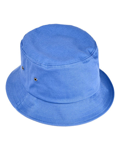 Big Accessories Chino Twill Crusher Bucket Hat BA534 #color_Washed Denim