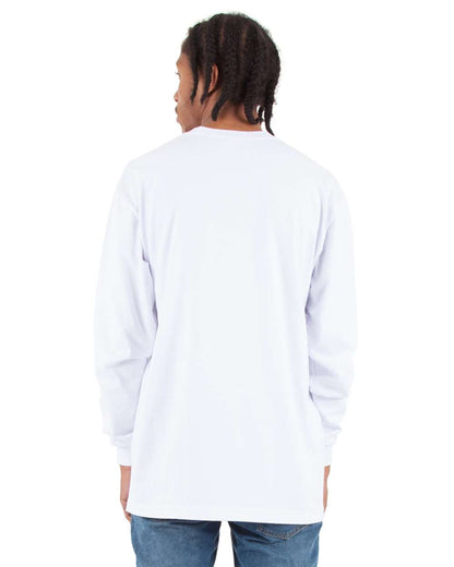 Shaka Wear Men's Max Heavyweight Long Sleeve T-Shirt SHMHLS #colormdl_White