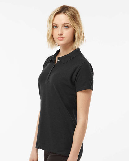 Tultex Women's 50/50 Sport Pique Polo 401 #colormdl_Black