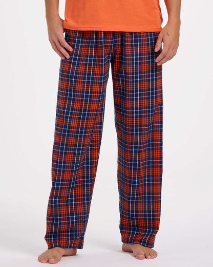 Boxercraft Harley Flannel Pants BM6624 #colormdl_Navy/ Orange Plaid