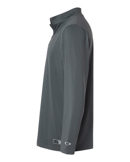 Oakley Men's Team Issue Podium Quarter-Zip Pullover FOA402997 #color_Forged Iron