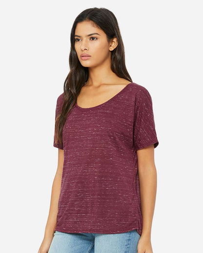 BELLA + CANVAS Women’s Slouchy Tee 8816 #colormdl_Maroon Marble