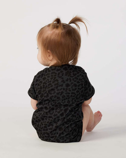 Rabbit Skins Infant Fine Jersey Bodysuit 4424 #colormdl_Black Leopard