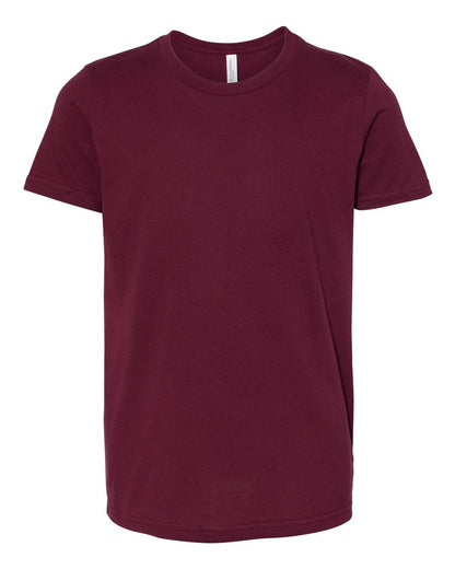 BELLA + CANVAS Youth Jersey Tee 3001Y #color_Maroon