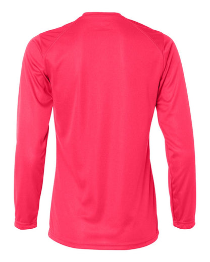 Badger Women's B-Core Long Sleeve T-Shirt 4164 #color_Hot Coral