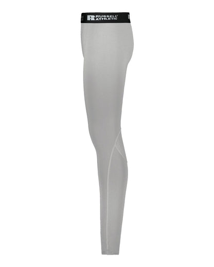 Russell Athletic Unisex CoolCore® Compression Tights R25CPM #color_Grid Iron Silver