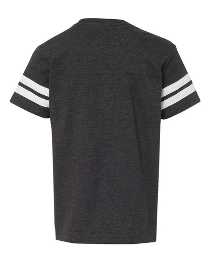 LAT Youth Football Fine Jersey Tee 6137 #color_Vintage Smoke/ White