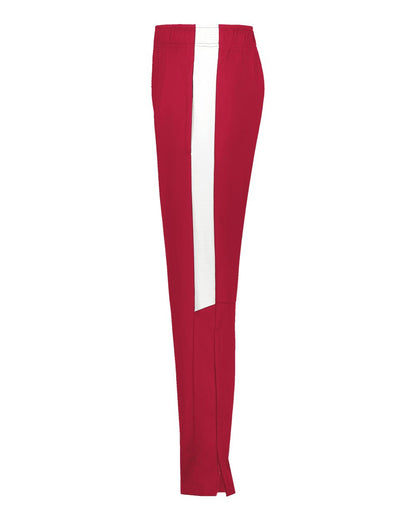 Holloway Unisex Crosstown Pants 223531 #color_Scarlet/ White