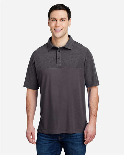 CORE365 Men's Fusion ChromaSoft™ Colorblock Polo CE112C #colormdl_Carbon/ Carbon Heather