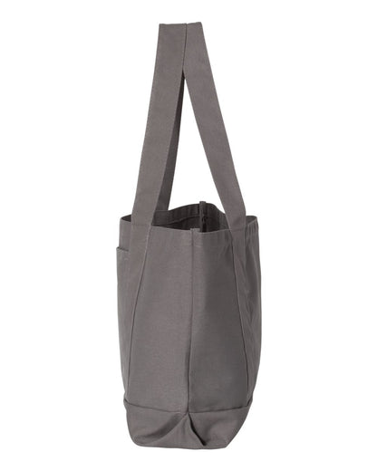 Liberty Bags Seaside Cotton Pigment Dyed Resort Tote 8870 #color_Grey