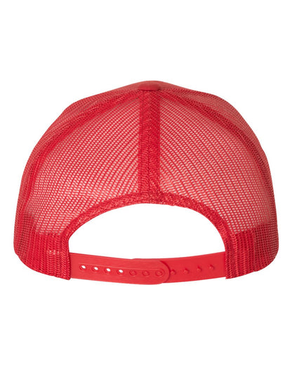 YP Classics Five-Panel Retro Trucker Cap 6506 #color_Red