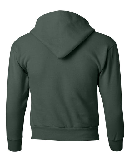 Hanes Youth EcoSmart® Hooded Sweatshirt P473 #color_Deep Forest