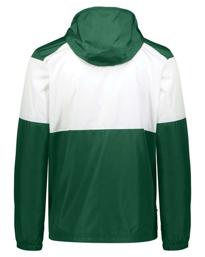 Holloway Men's SeriesX Hooded Jacket 229528 #color_Dark Green/ White