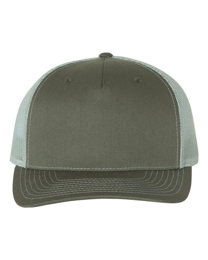 Richardson Five-Panel Trucker Cap 112FP #color_Beetle/ Quarry