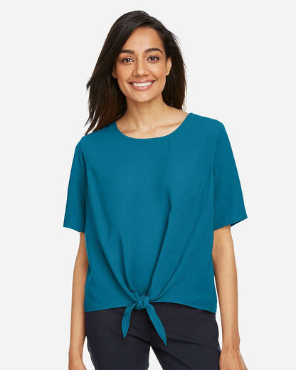 Devon & Jones Women's Perfect Fit™ Tie Front Blouse DP617W #colormdl_Dark Teal
