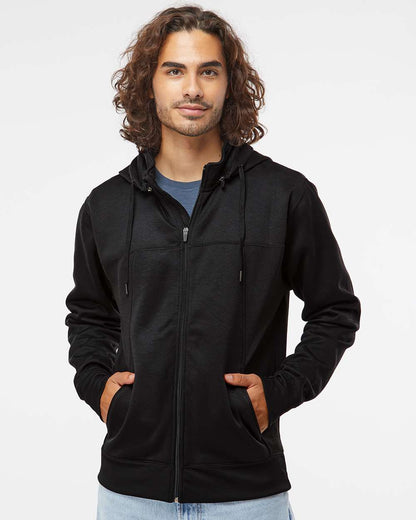 Independent Trading Co. Poly-Tech Full-Zip Hooded Sweatshirt EXP80PTZ #colormdl_Black