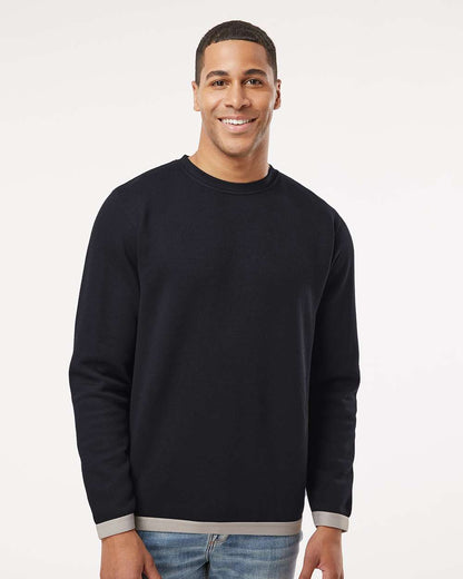 LAT Unisex The Statement Fleece Crewneck Sweatshirt 6789 #colormdl_Black/ Titanium