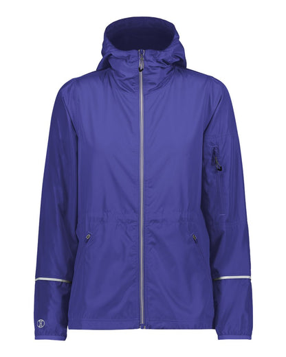 Holloway Women's Packable Hooded Jacket 229782 #color_Purple