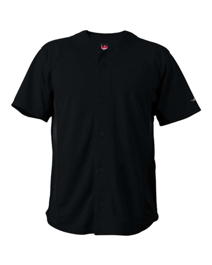 Alleson Athletic Crush Full Button Baseball Jersey 566BFJ #color_Black