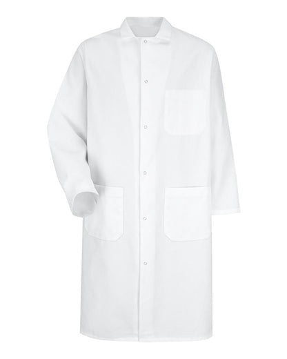 Red Kap Unisex Gripper - Front Butcher Frock - Interior Chest Pocket 4004 #color_White