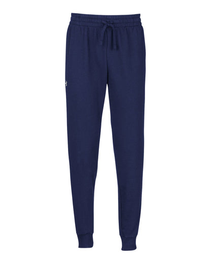 Under Armour Unisex Rival Fleece Joggers 1379774 #color_Midnight Navy/ White