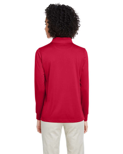 Harriton Women's Advantage Snag Protection Plus IL Long Sleeve Polo M348LW #colormdl_Red