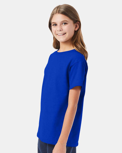 Hanes Essential-T Youth T-Shirt 5480 #colormdl_Athletic Royal