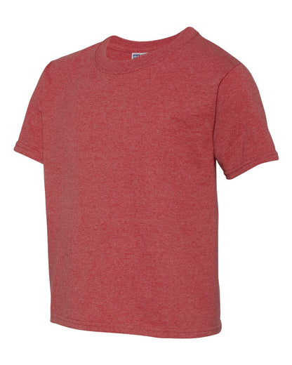 JERZEES Youth Dri-Power® 50/50 T-Shirt 29BR #color_Vintage Heather Red