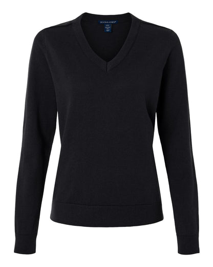 Devon & Jones Women's New Classics V-Neck Sweater DG445W #color_Black