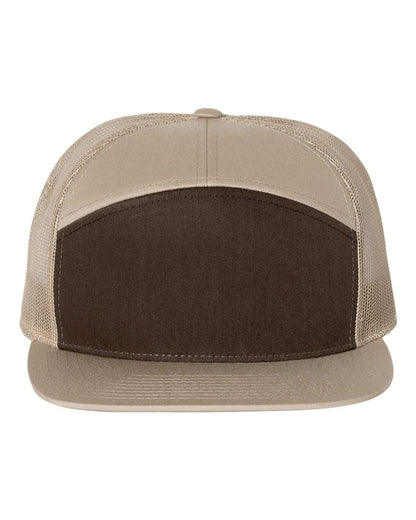 Richardson Seven-Panel Trucker Cap 168 #color_Brown/ Khaki