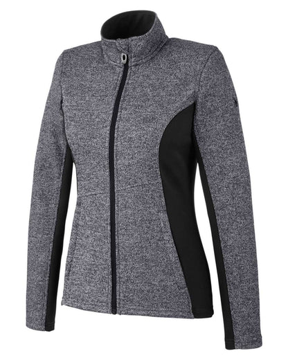 Spyder Women's Constant Full-Zip Sweater Fleece Jacket 187335 #color_Black Heather/ Black