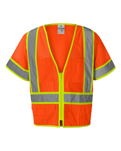 Kishigo Unisex Ultra-Cool™ Six-Pocket Mesh Surveyor’s Vest 1242-1243 #color_Orange