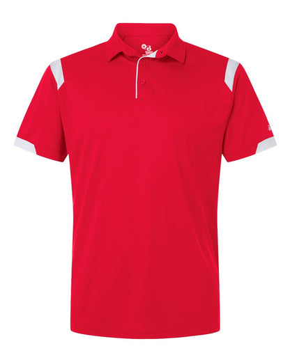 Badger Men's On the Rise Polo 3350 #color_Red/ White