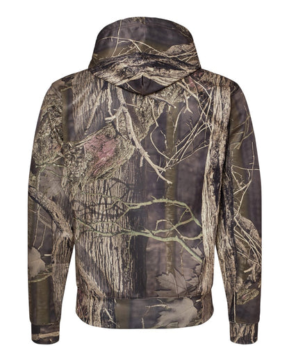 J. America Men's Polyester Tailgate Hooded Sweatshirt 8615 #color_Outdoor Camo
