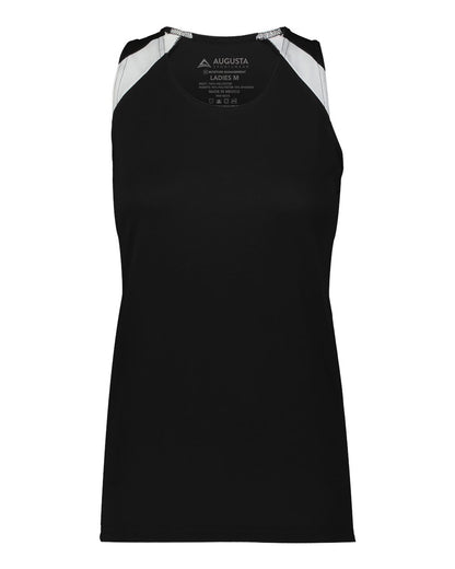 Augusta Sportswear Women's Overspeed Track Jersey 348 #color_Black/ White
