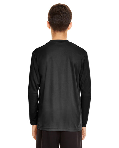 Team 365 Youth Zone Performance Long-Sleeve T-Shirt TT11YL #color_BLACK