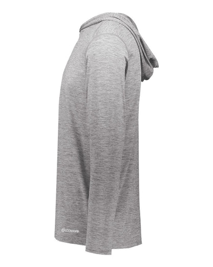 Holloway Youth Electrify CoolCore® Hooded Sweatshirt 222689 #color_Athletic Grey Heather