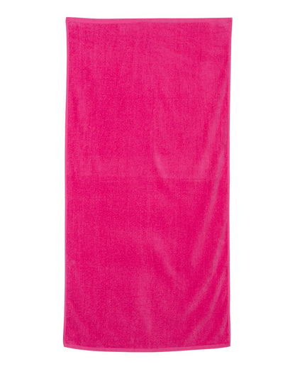Q-Tees Velour Beach Towel QV3060 #color_Hot Pink