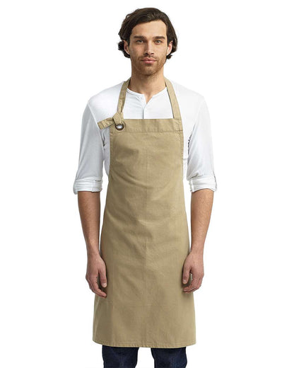 Artisan Collection by Reprime Calibre Heavy Cotton Canvas Bib Apron RP130 #colormdl_Khaki