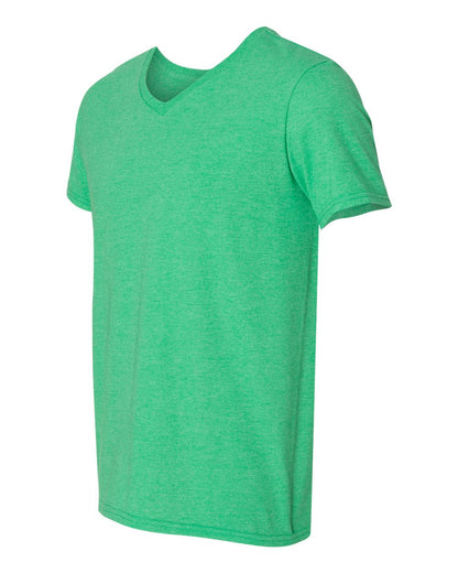 Gildan Softstyle® V-Neck T-Shirt 64V00 #color_Heather Irish Green