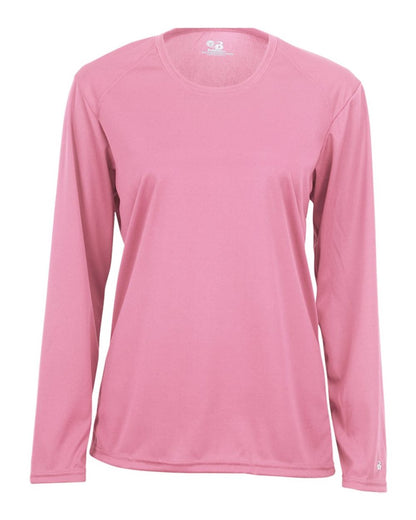 Badger Women's B-Core Long Sleeve T-Shirt 4164 #color_Pink