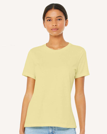 BELLA + CANVAS Women’s Relaxed Fit Heather CVC Tee 6400CVC #colormdl_Heather French Vanilla