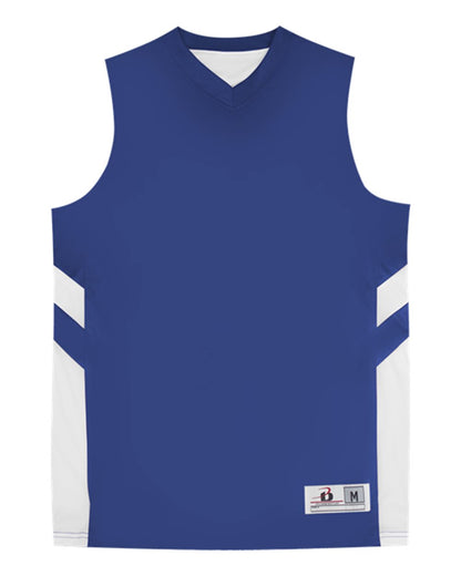 Badger Youth B-Pivot Rev. Tank Top 2566 #color_Royal/ White