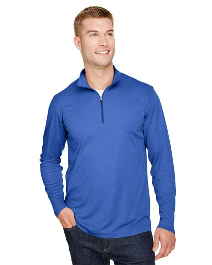 Team 365 Men's Zone Sonic Heather Performance Quarter-Zip Pullover TT31H #colormdl_Sport Royal Heather